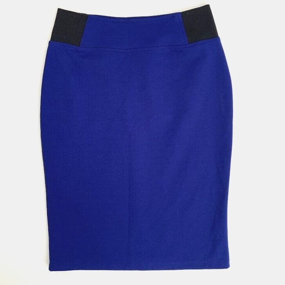 Soho Womens Size S Pencil Skirt Casual Workwear Knee Length Straight Blue Black